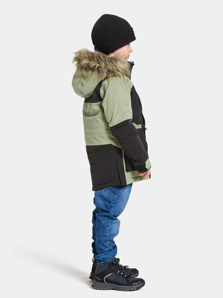 Didriksons bērnu ziemas parka Magnetit, pelēka melna cena un informācija | Ziemas apģērbs bērniem | 220.lv
