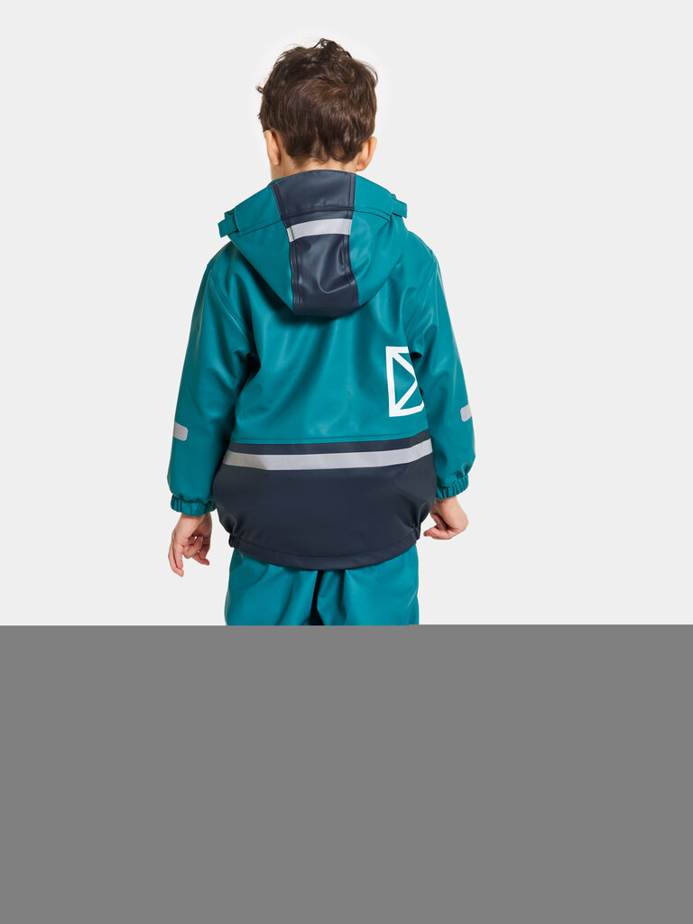 Didriksons bērnu siltais gumijas komplekts Boardman, zaļš cena un informācija | Lietus apģērbs bērniem | 220.lv