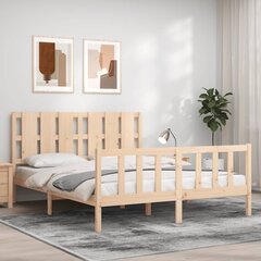 vidaXL gultas rāmis ar galvgali, 5FT, King size izmērs, masīvkoks цена и информация | Кровати | 220.lv