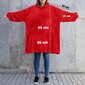 Pleds un džemperis ar kapuci vienā, sarkans cena un informācija | Oriģināli džemperi | 220.lv