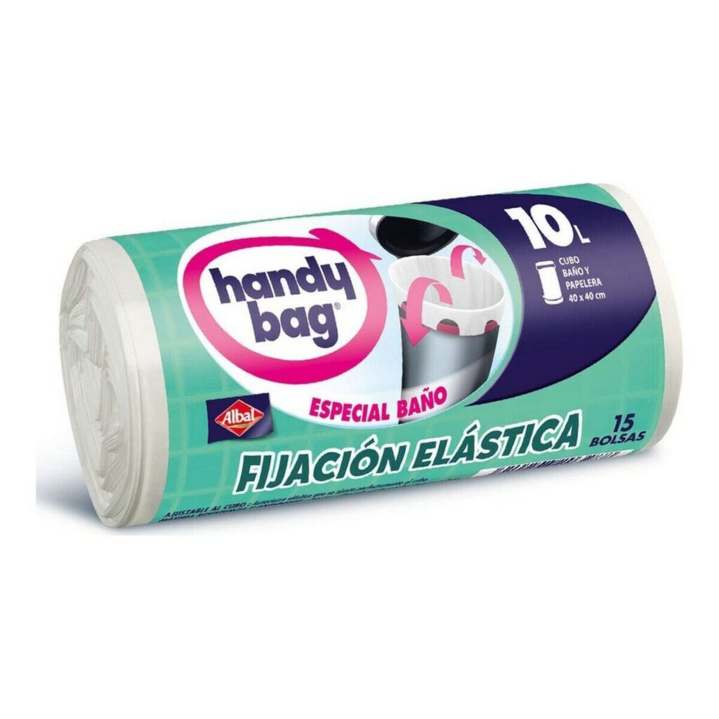 Albal Handy Bag Fijacion Elastica Bolsa Basura 30L 15 Units