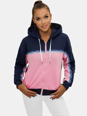 Sieviešu džemperis tumši zils - rozā Clarise JS/B26044Z-51478-XL cena un informācija | Jakas sievietēm | 220.lv