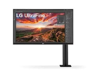 LG 80 см/32 дюйма (3840x2160) LG UltraFine Ergo 32UN880P-B 16:9 5 мс IPS 2xHDMI DisplayPort USB-C Поворотный динамик VESA 4k цена и информация | Мониторы | 220.lv