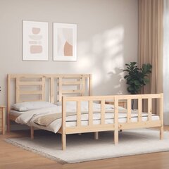 vidaXL gultas rāmis ar galvgali, 5FT, King size izmērs, masīvkoks цена и информация | Кровати | 220.lv