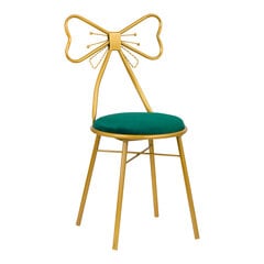 Stabils klienta krēsls, zaļš samts, zelta rāmis cena un informācija | Mēbeles skaistumkopšanas saloniem | 220.lv
