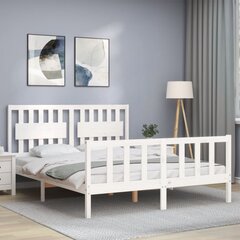 Каркас для кровати, 160x200 см, белый цена и информация | Кровати | 220.lv