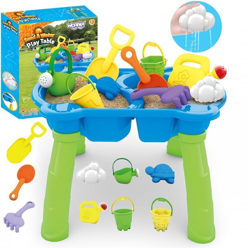 Ūdens un smilšu rotaļu galds Woopie 2in1 cena un informācija | Ūdens, smilšu un pludmales rotaļlietas | 220.lv