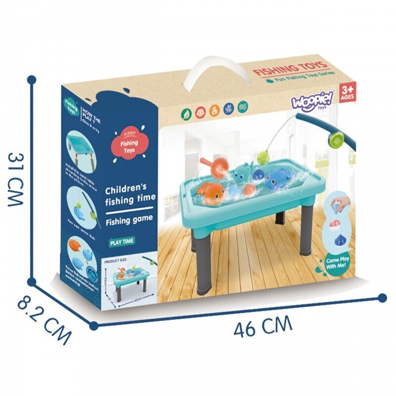 Ūdens rotaļu galds ar zvēriem Woopie 3in1, 6 gab. cena un informācija | Ūdens, smilšu un pludmales rotaļlietas | 220.lv