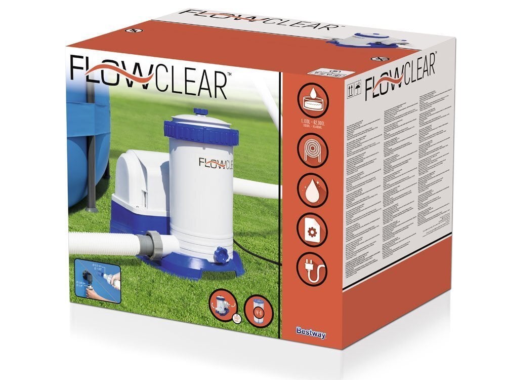 Baseina sūknis ar filtru Bestway FlowClear cena un informācija | Baseina filtri | 220.lv