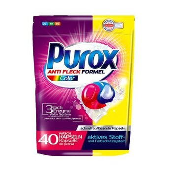 Капсулы для стирки Purox Color, 40 шт. цена и информация | Средства для стирки | 220.lv