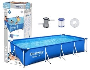 Каркасный бассейн 400 x 211 x 81 см, Bestway цена и информация | Бассейны | 220.lv