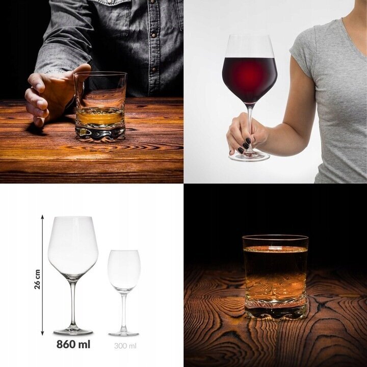 Vīna un viskija glāze ar futrāli pārim cena un informācija | Oriģinālas krūzes | 220.lv