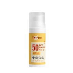 Sauļošanās krēms sejai Derma Sun Anti-Age SPF50, 50 ml cena un informācija | Sauļošanās krēmi | 220.lv