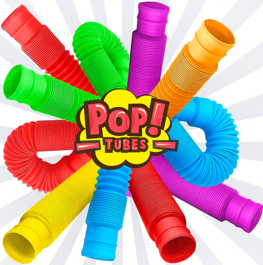 Rotaļlieta Pop tube - Pop it caurules formā, 5 gab. цена и информация | Galda spēles | 220.lv