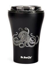 Kafija termokrūze Dr.Bacty Apollo 227 ml, keramika, Melns - Octopus cena un informācija | Dr. Bacty Tūrisma piederumi | 220.lv