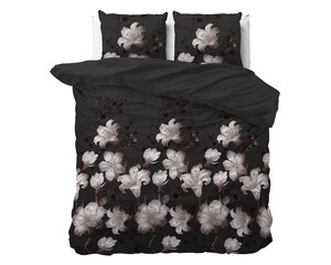 Комплект постельного белья Dark Flower 200 x 220 см, черный, из 3 частей цена и информация | Постельное белье | 220.lv