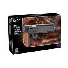 Konstruktors CaDA Bloki pistole M1911 + 6 patronas 332 gab. цена и информация | Конструкторы и кубики | 220.lv