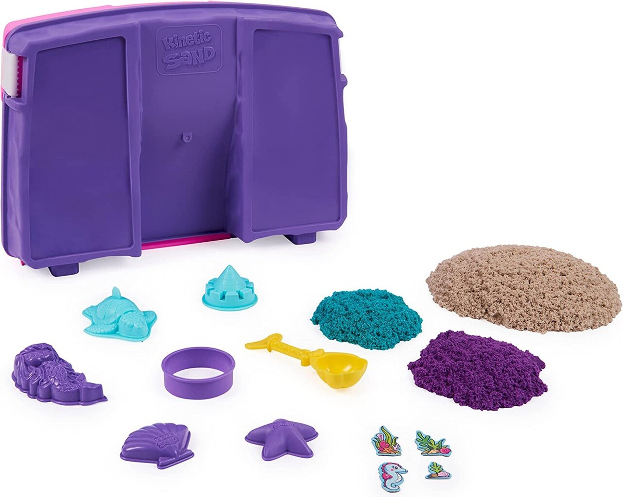 Koferīšu komplekts Kinetic Sand Mermaid's Palace + aksesuāri цена и информация | Rotaļlietas meitenēm | 220.lv