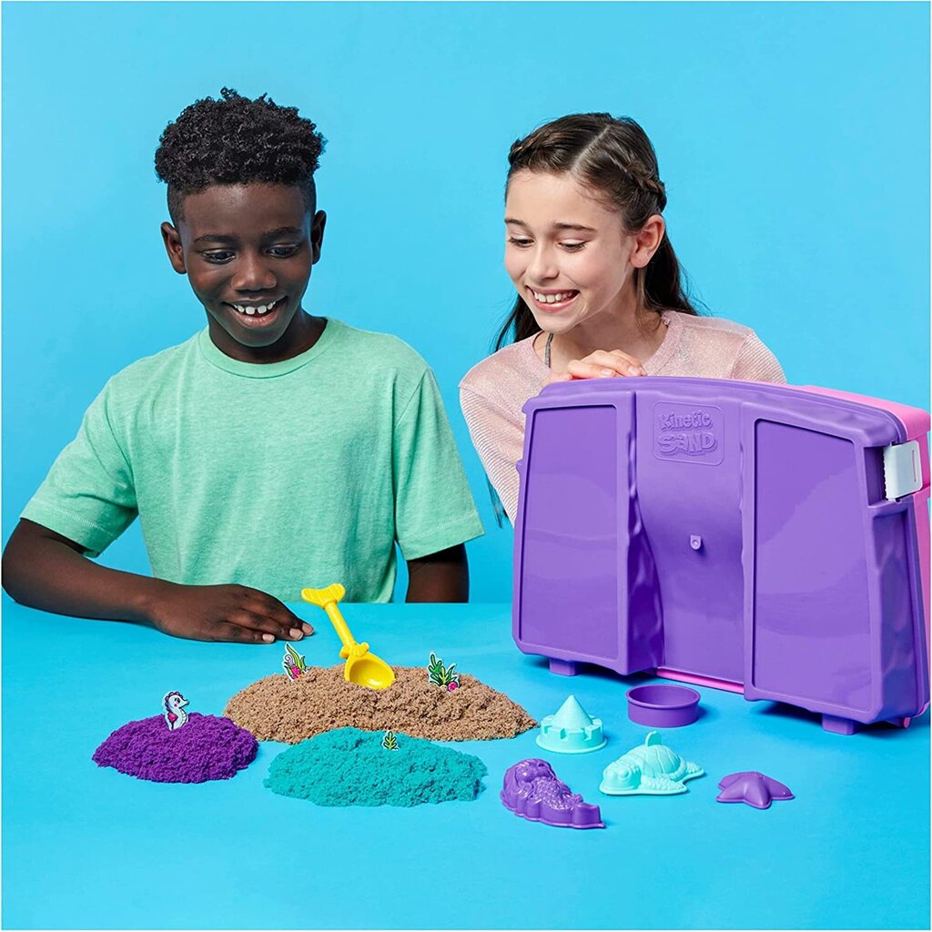 Koferīšu komplekts Kinetic Sand Mermaid's Palace + aksesuāri цена и информация | Rotaļlietas meitenēm | 220.lv