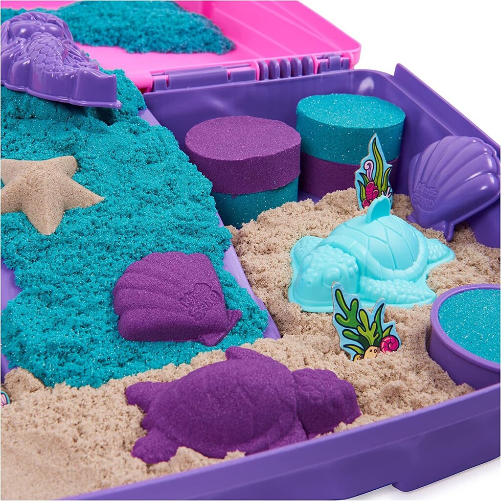 Koferīšu komplekts Kinetic Sand Mermaid's Palace + aksesuāri цена и информация | Rotaļlietas meitenēm | 220.lv