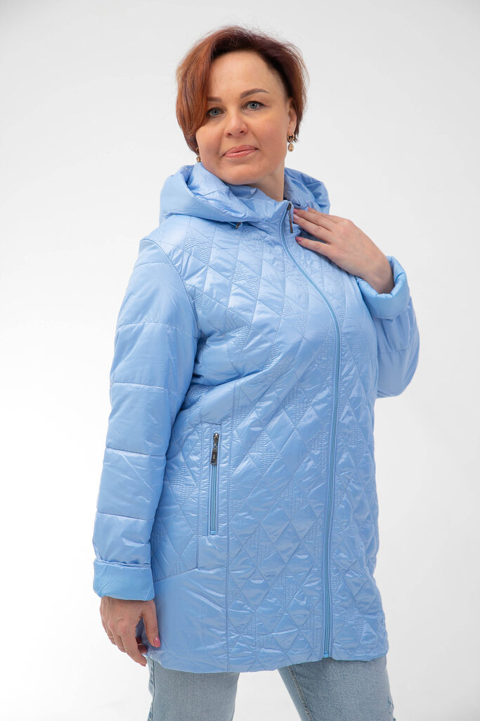 Stepēta jaka uz plāna sintepona ar noņemamo kapuci cena un informācija | Jakas sievietēm | 220.lv