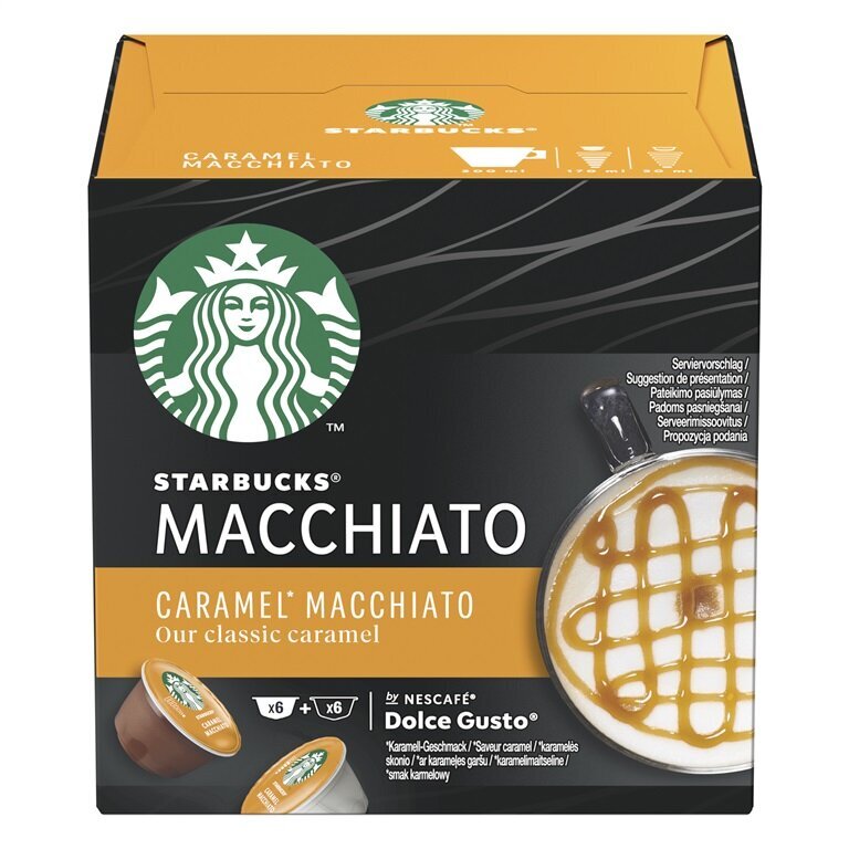 Starbucks Dolce Gusto Caramel Macchia 12cap 127,8g, 3 iepakojuma komplekts cena un informācija | Kafija, kakao | 220.lv