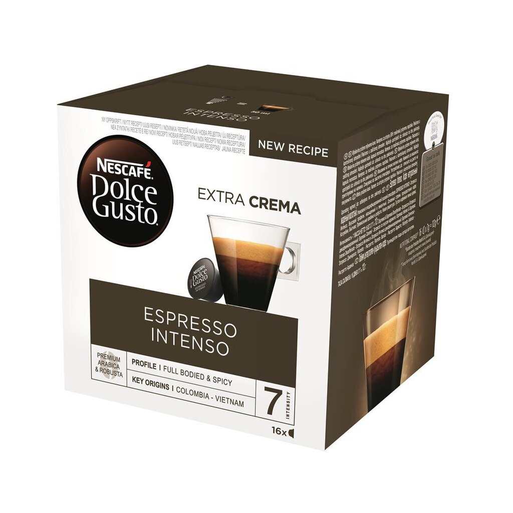 Nescafe dolce gusto espresso intenso 16 kapsulas. 112G, 3 iepakojuma komplekts cena un informācija | Kafija, kakao | 220.lv