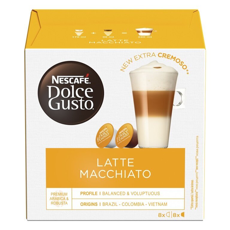 Nescafe dolce gusto kafijas latte macchiato 183,2g, 3 iepakojuma komplekts цена и информация | Kafija, kakao | 220.lv