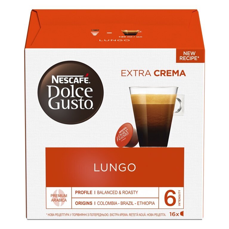 Nestcafe Dolce Gusto Lungo 104G 16Kapsulas, 3 iepakojuma komplekts cena un informācija | Kafija, kakao | 220.lv