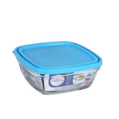 Герметичная коробочка для завтрака Duralex Freshbox Синий Квадратный (17 x 17 x 7 cm) (1,15 L) цена и информация | Посуда для хранения еды | 220.lv