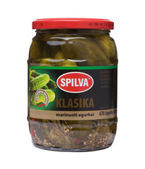 Spilva Pickles Cucumbers Classic 670 (370 г), 6 набор упаковки цена и информация | Консервы | 220.lv