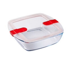 Герметичная коробочка для завтрака Pyrex Cook & Heat 25 x 22 x 7 cm 2,2 L Прозрачный Cтекло (4 штук) цена и информация | Посуда для хранения еды | 220.lv