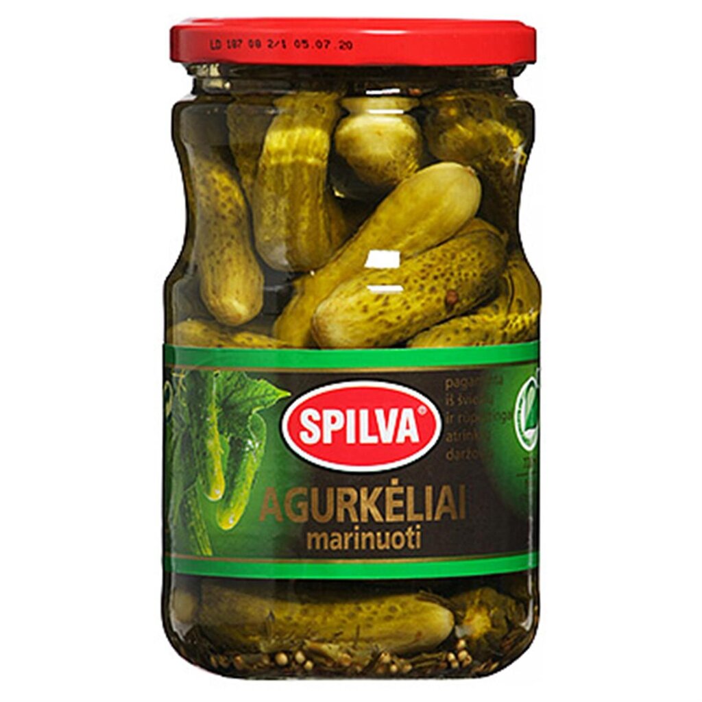 Spilva marinēti gurķi, 670 (370) G, 6 iepakojuma komplekts cena un informācija | Konservēti produkti | 220.lv