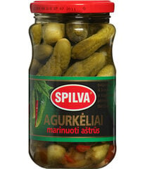 Spilva marinētie gurķi, asi, 330 (190) G, 6 iepakojuma komplekts cena un informācija | Konservēti produkti | 220.lv