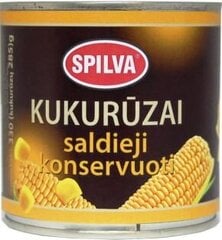 Spilva konservēta kukurūza- salda, 340 (285) g, 10 iepakojumu komplekts cena un informācija | Konservēti produkti | 220.lv