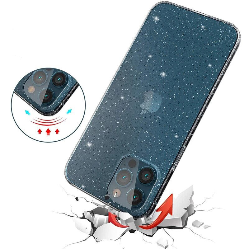 Crystal Glitter vāciņš - iPhone 12 Pro Max, caurspīdīgs cena un informācija | Telefonu vāciņi, maciņi | 220.lv