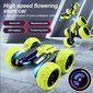 RC triku sacīkšu auto visurgājējs ar LED apgaismojumu un 3D teksta projektoru Tornado Stunt Car cena un informācija | Rotaļlietas zēniem | 220.lv