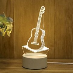 Акриловая светодиодная декорация Smurf в форме гитары цена и информация | Детали интерьера | 220.lv