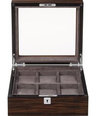 Шкатулка для часов Lockhart & Fleming Edgar VI, 24,5 x 10 x 23,5 см цена и информация | Детали интерьера | 220.lv