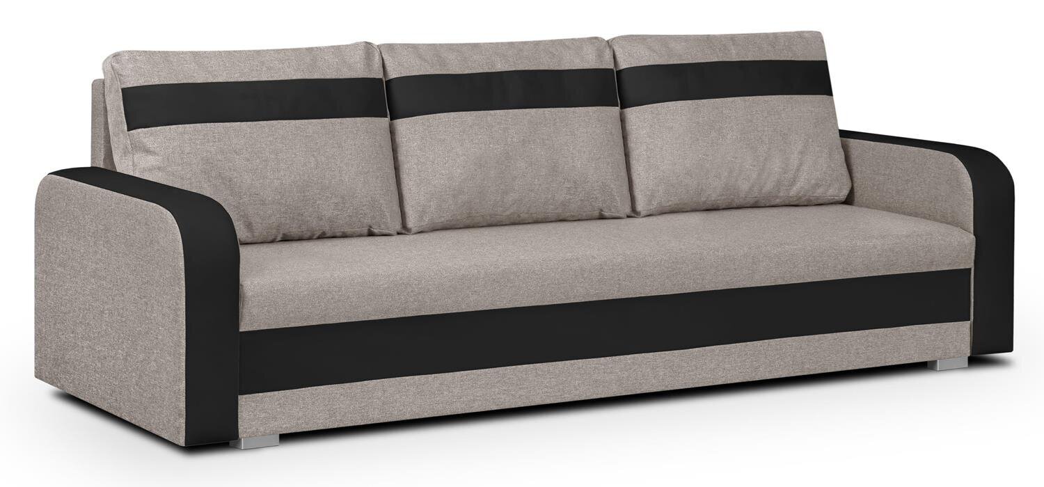 Trīsvietīgs dīvāns Condi, smilškr./melns цена и информация | Dīvāni | 220.lv