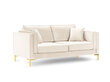 Divvietīgs dīvāns Luis 2, smilškrāsas/zeltainas krāsas cena un informācija | Dīvāni | 220.lv