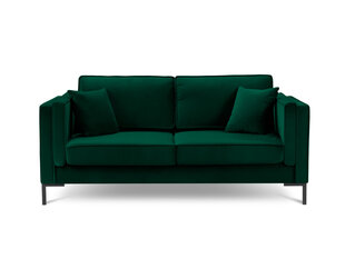 Divvietīgs dīvāns Luis 2, tumši zaļš/melns cena un informācija | Dīvāni | 220.lv