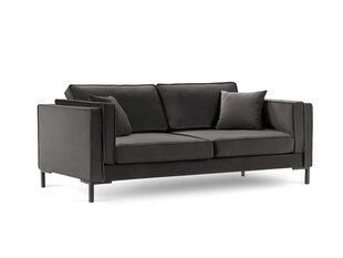 Trīsvietīgs dīvāns Luis 3, tumši pelēks/melns цена и информация | Диваны | 220.lv