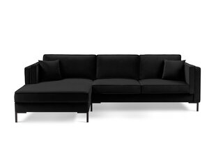 Stūra dīvāns Luis 5, melns cena un informācija | Dīvāni | 220.lv