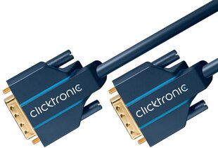 Clicktronic, DVI-D Dual Link, 7.5 m cena un informācija | Kabeļi un vadi | 220.lv