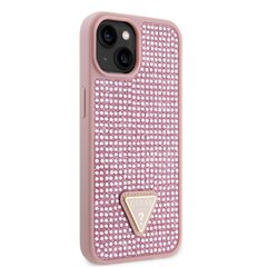 Guess Rhinestones Triangle Metal Logo Case for iPhone 14 Pink cena un informācija | Telefonu vāciņi, maciņi | 220.lv