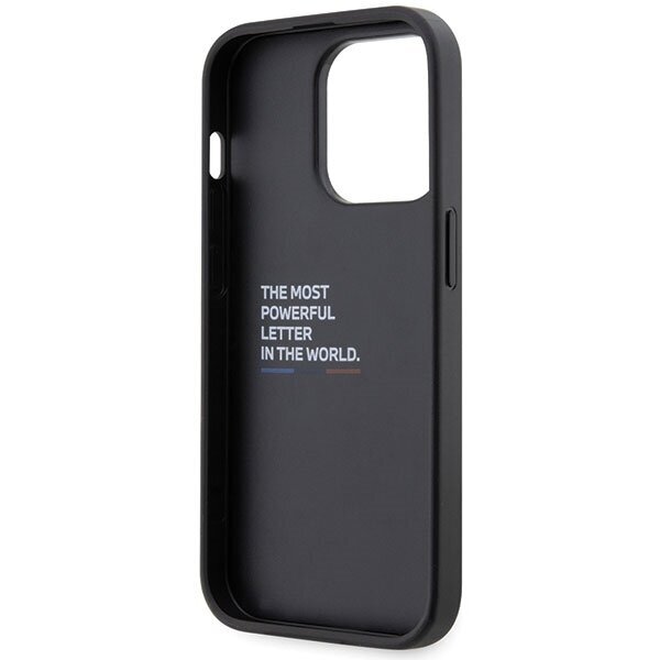 Etui BMW BMHCP14L22GSLK iPhone 14 Pro 6.1" czarny|black hardcase Grip Hot Stamp cena un informācija | Telefonu vāciņi, maciņi | 220.lv