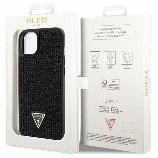 Guess GUHCP14MHDGTPK iPhone 14 Plus 6.7" czarny|black hardcase Rhinestone Triangle цена и информация | Telefonu vāciņi, maciņi | 220.lv