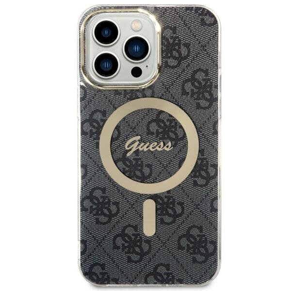 Guess GUHMS23LH4STK S23 Ultra S918 czarny|black hardcase 4G MagSage cena un informācija | Telefonu vāciņi, maciņi | 220.lv