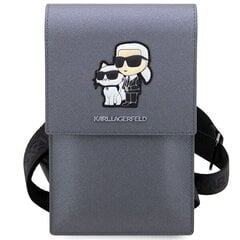 Karl Lagerfeld Torebka KLWBSAKCPMG srebrny|silver Saffiano Karl & Choupette цена и информация | Чехлы для телефонов | 220.lv